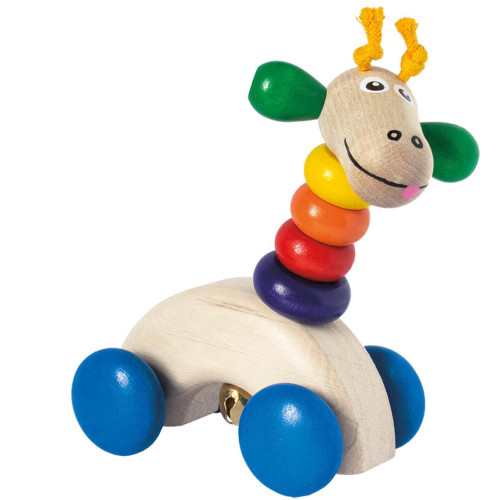 Detoa Dřevěná žirafa na kolečkách