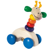 Detoa Dřevěná žirafa na kolečkách