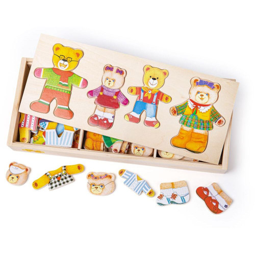 Bigjigs Toys Oblékací puzzle Medvědí rodinka