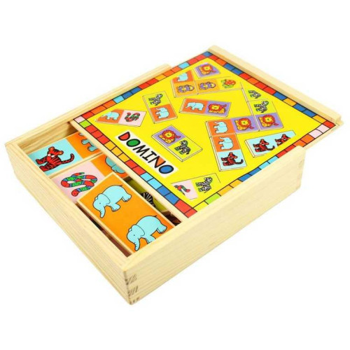 Bigjigs Toys Dřevěné domino se zvířátky
