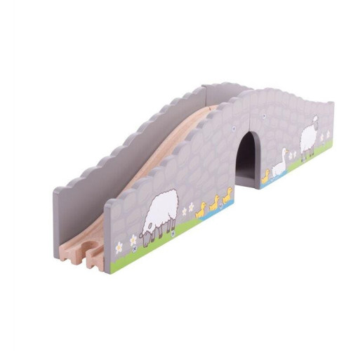 Bigjigs Rail Farma most s tunelem