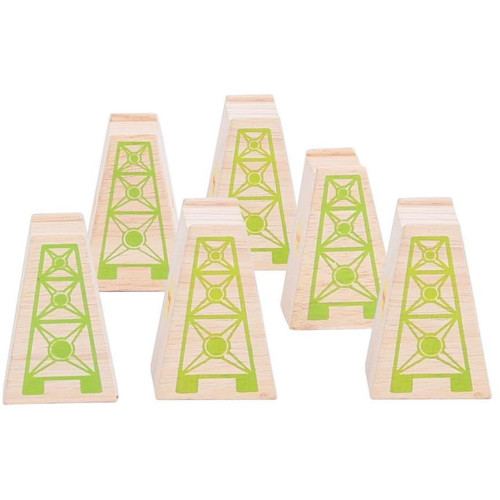 Bigjigs Rail Mostní pilíře 6 ks