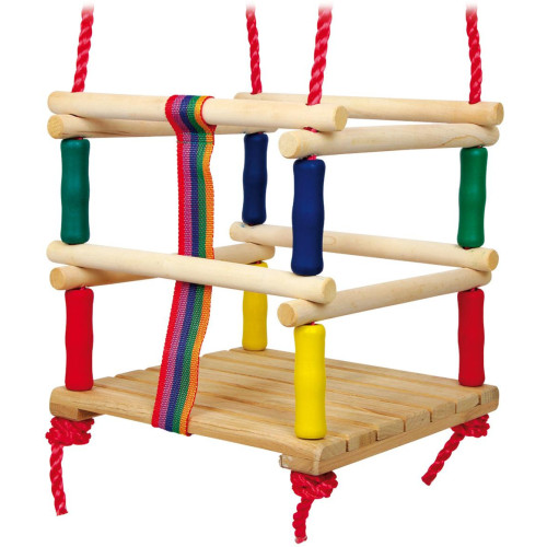 Small Foot Dřevěné venkovní hračky houpačka s ohrádkou