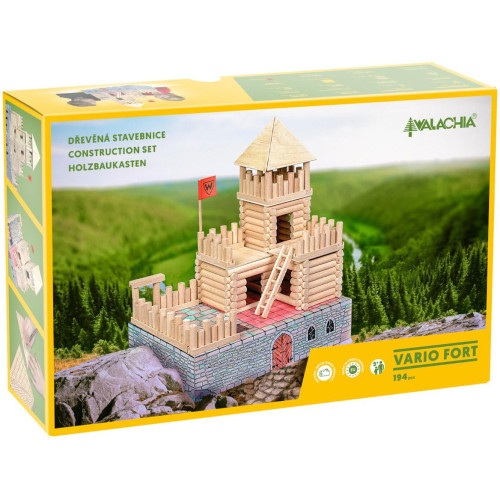 Walachia Dřevěná stavebnice Vario Fort 194 dílů