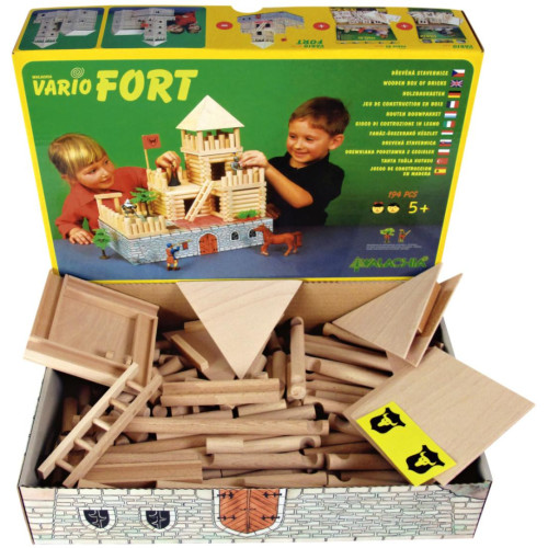 Walachia Dřevěná stavebnice Vario Fort 194 dílů