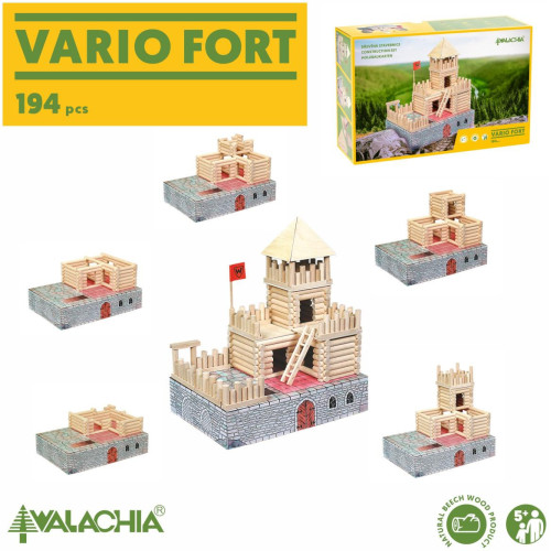 Walachia Dřevěná stavebnice Vario Fort 194 dílů