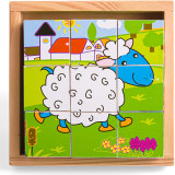 Bigjigs Toys Obrázkové kostky kubusy Zvířátka 9 kostek