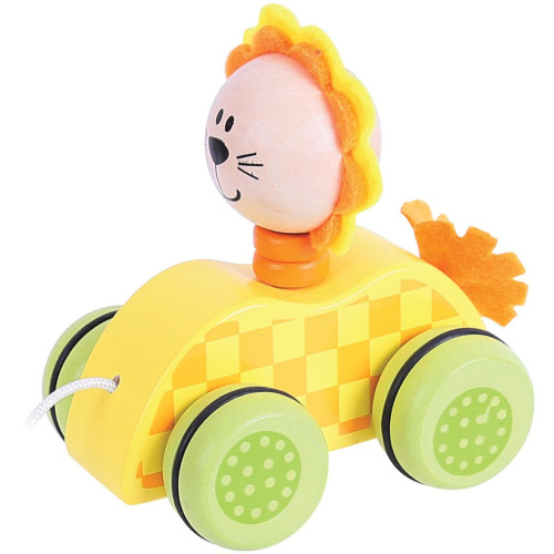 Bigjigs Toys Tahací hračka na provázku lvíček