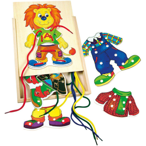 Bino Motorické hry lvíček Leo první šití