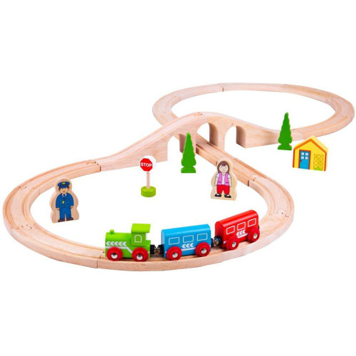 Bigjigs Rail Dřevěná vláčkodráha osmička