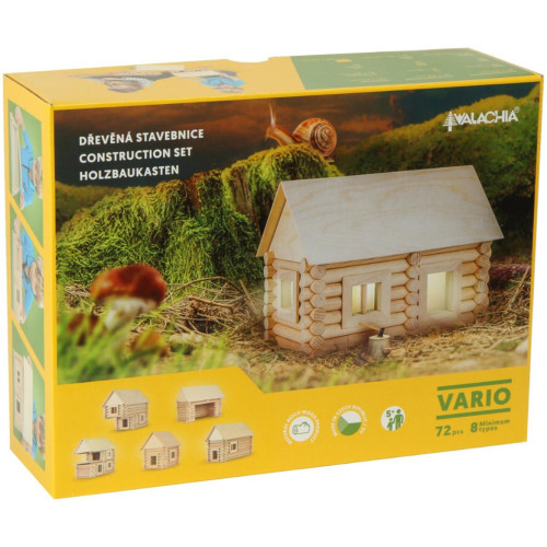 Walachia Dřevěná stavebnice Vario 72 dílů