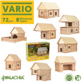 Walachia Dřevěná stavebnice Vario 72 dílů