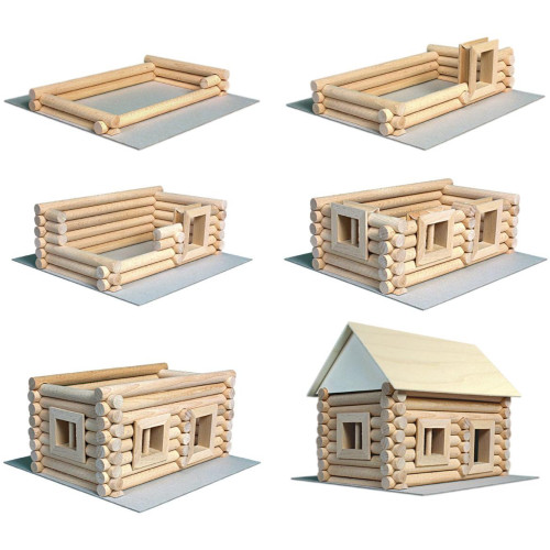 Walachia Dřevěná stavebnice Vario 72 dílů