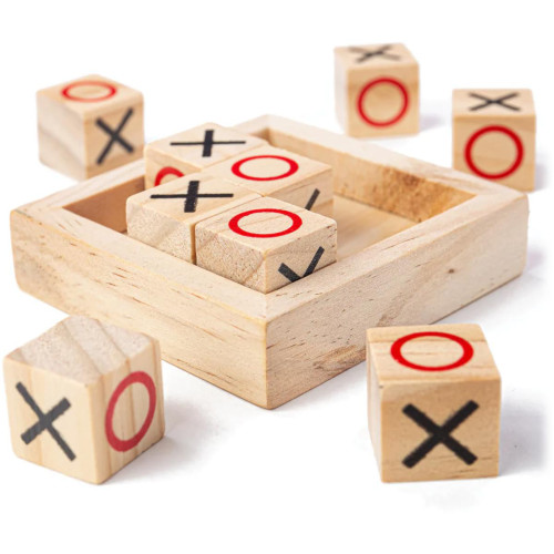 Bigjigs Toys Dřevěné piškvorky kostky