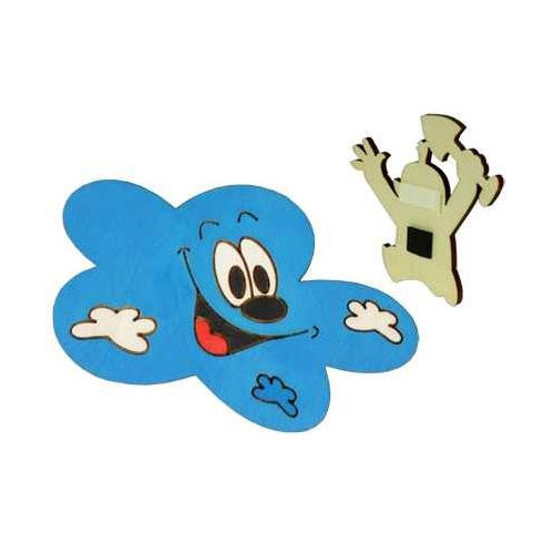 DoDo Dřevěná dekorační magnetka mráček