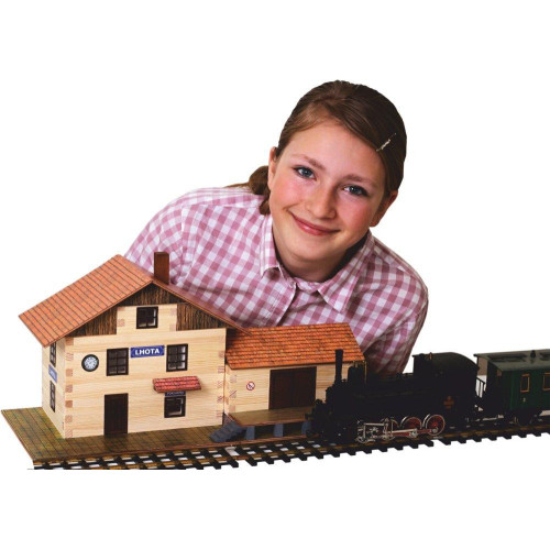 Walachia Dřevěná slepovací stavebnice Vlakové nádraží