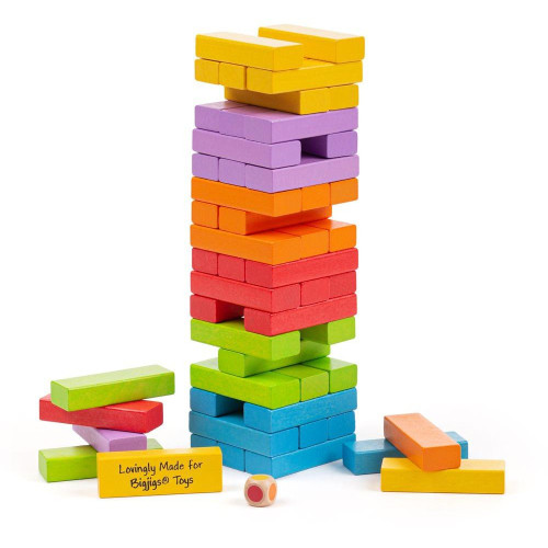 Bigjigs Toys Barevná Jenga