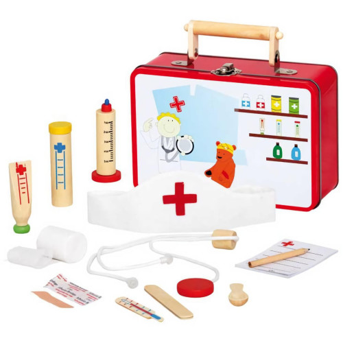 Bino Dřevěné hračky zvěrolékařský kufřík