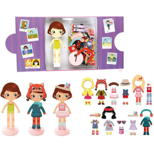 Vilac Dřevěné magnetky oblékání Chloe