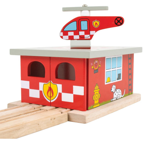 Bigjigs Rail Depo hasičská stanice