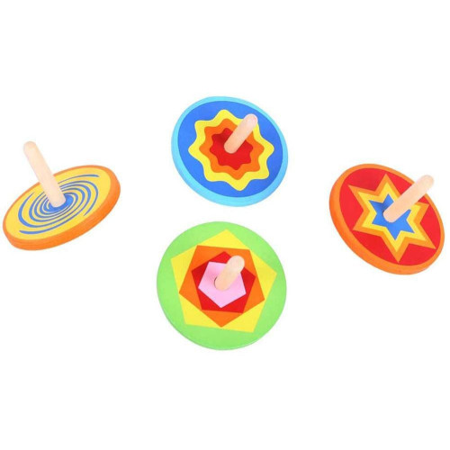 Bigjigs Toys Dřevěná barevná káča 1 ks