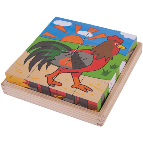 Bigjigs Toys Obrázkové kostky farma