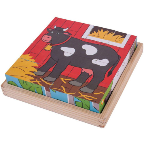 Bigjigs Toys Obrázkové kostky farma