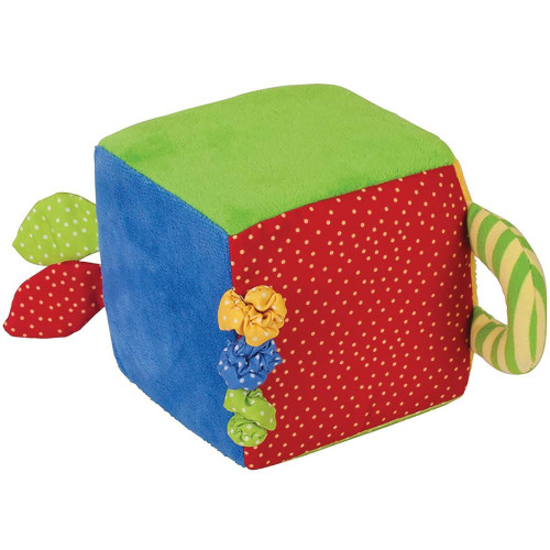 Bigjigs Baby Textilní aktivní kostka