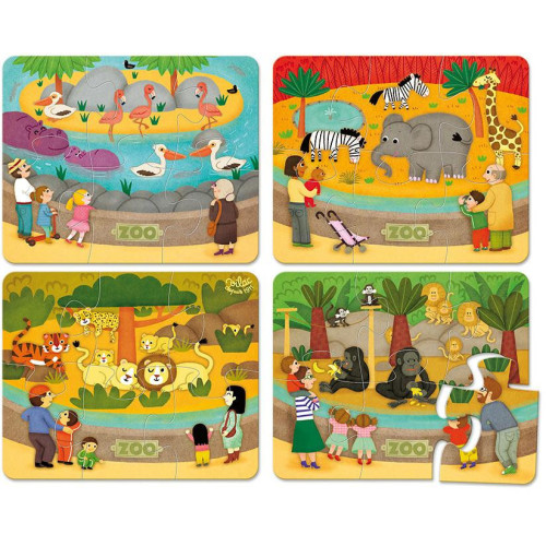 Vilac Dřevěné puzzle Zoo