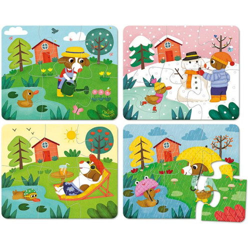 Vilac Dřevěné puzzle 4 období