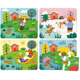 Vilac Dřevěné puzzle 4 období