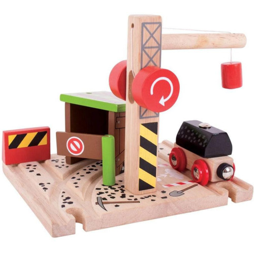 Bigjigs Rail Uhelný důl s jeřábem