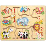 Bino Motorický labyrint Najdi hlavu zvířátka