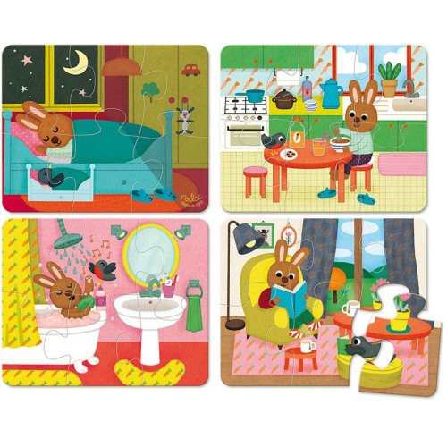 Vilac Dřevěné puzzle Dům