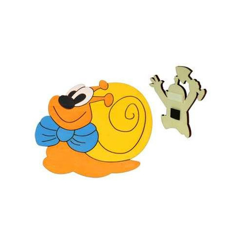 DoDo Dřevěná dekorační magnetka šnek