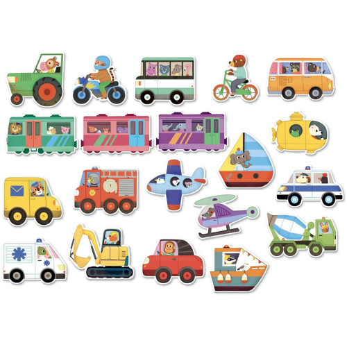 Vilac Dřevěné magnetky doprava 20ks