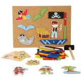 Small Foot Dřevěná kreativní hra piráti