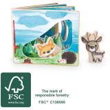 Small Foot Dřevěná obrázková knížka interaktivní hra