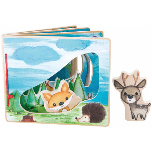 small foot Dřevěná obrázková knížka interaktivní hra