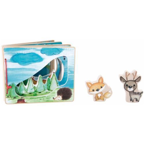 small foot Dřevěná obrázková knížka interaktivní hra