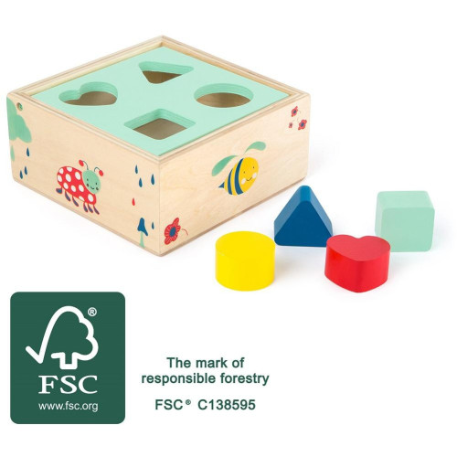 Small Foot Motorické hračky lesní krabička vkládání tvarů