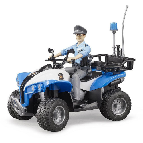 Bruder BWORLD modrá čtyřkolka policie s figurkou
