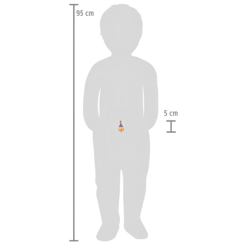 small foot Dřevěná káča Klaun sada 6 ks