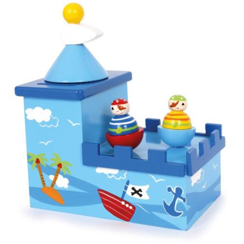 Small Foot  Dřevěná hrací pokladnička Olli a Bolli