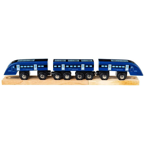 Bigjigs Rail Rychlík High Speed 1 modrý