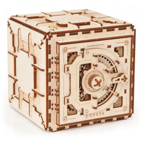 Ugears 3D dřevěné mechanické puzzle Trezor