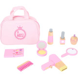 small foot Dětská kosmetická taštička růžová s dřevěnými doplňky