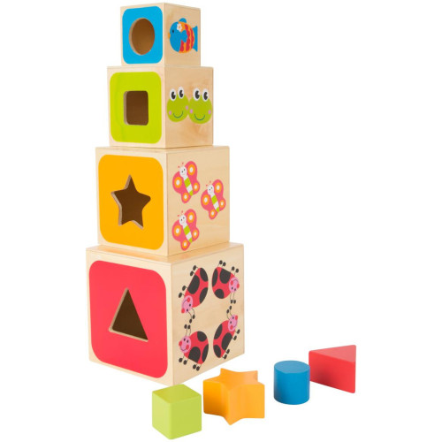 Small Foot Didaktické vkládací kostky ABC
