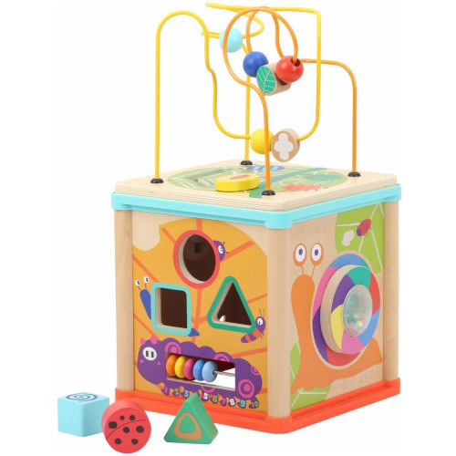 Small Foot Dřevěná motorická kostka Garden