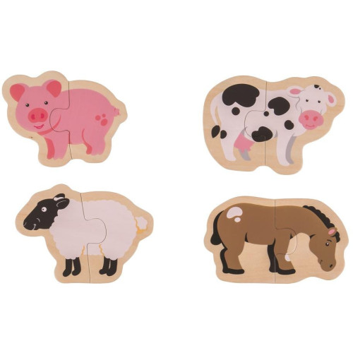 Bigjigs Toys Easy puzzle - Zvířátka z farmy